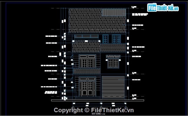 biệt thự 3 tầng,bản vẽ biệt thự 3 tầng tuyệt đẹp kt 7.5x16m,biệt thự 3 tầng đẹp